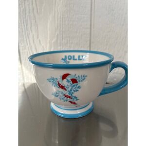 Starbucks Holiday 2007 Mug Jolly Snowman Red Blue 10 oz Coffee Cup‎